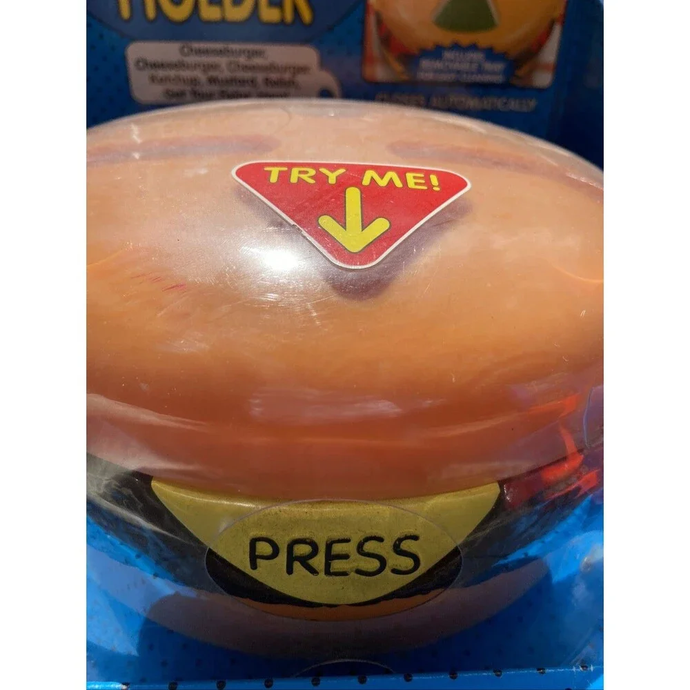 Vintage Talking Cheeseburger Condiment Holder 1999 - NIB